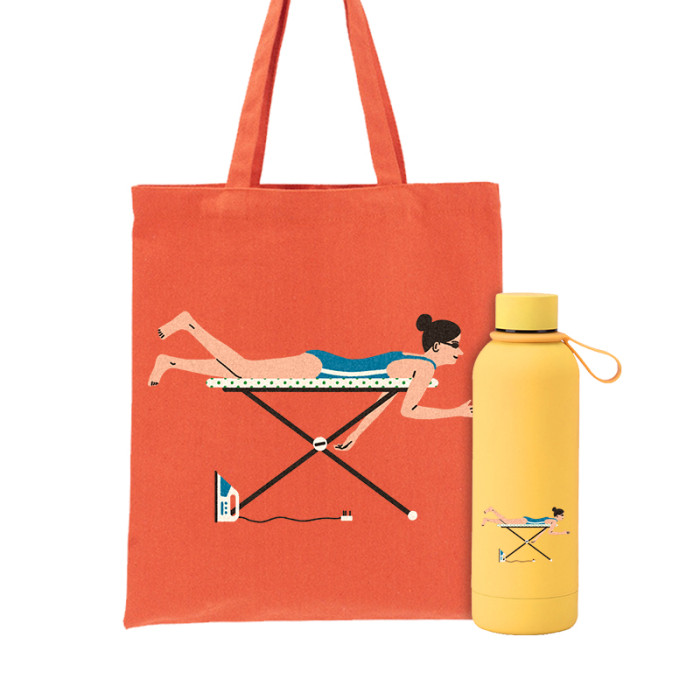 4 Pack for sports lover and bookish US Warehouse digital printing Sports Canvas Carry Tote Bag Fashion Set, 17oz Insulated Sports Water Bottle Gift Set