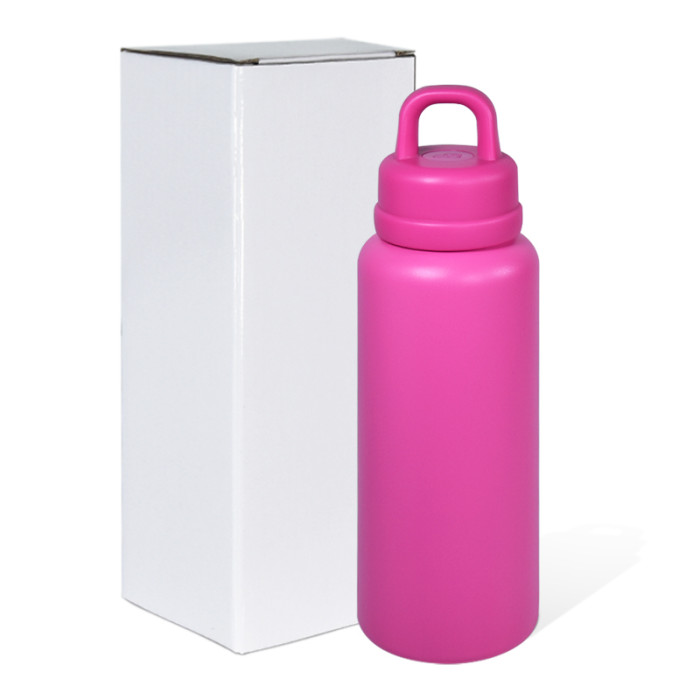 AGH 1pc New Tumbler 26oz Leak Proof Sports Water Bottle with One-Punch Opener Handle Lid - Stainless Steel - Portable