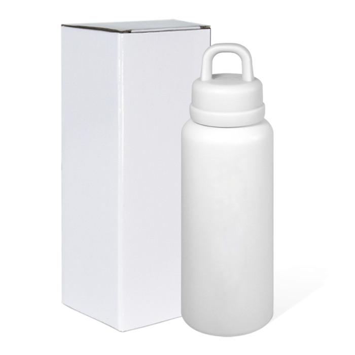 AGH 1pc New Tumbler 26oz Leak Proof Sports Water Bottle with One-Punch Opener Handle Lid - Stainless Steel - Portable