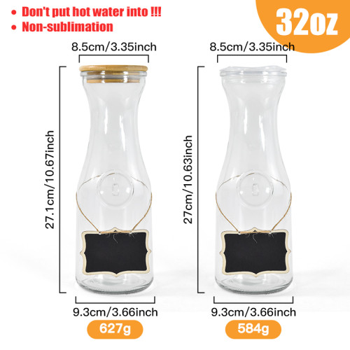 Vase-shaped Vintage 4 Pack per carton 32oz glassware mason glass jar glasses tap water container glass tumbler with lids and note hanger