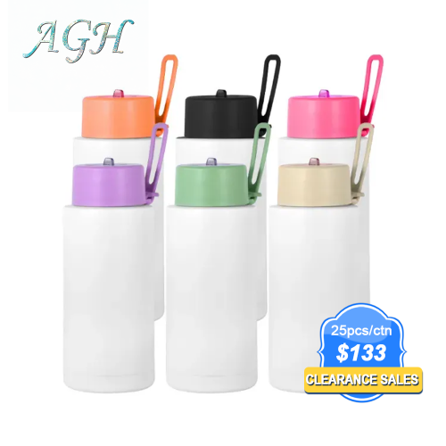 RTS US Warehouse 34oz matte white sublimation water bottle 25pcs/carton