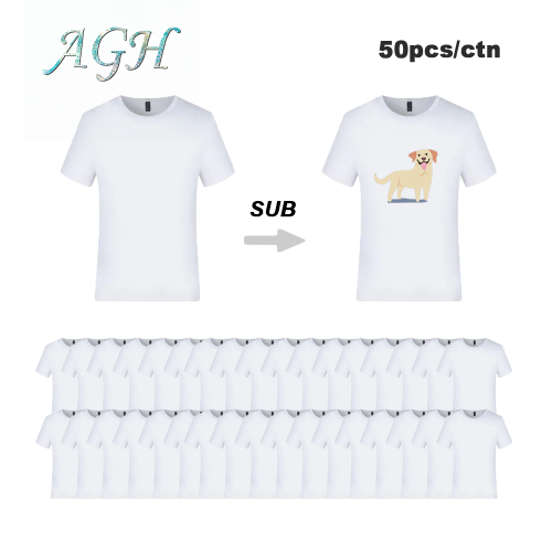 USA warehouse 50 Packs US Warehouse Polyester Sublimation T-Shirt with mixed US size