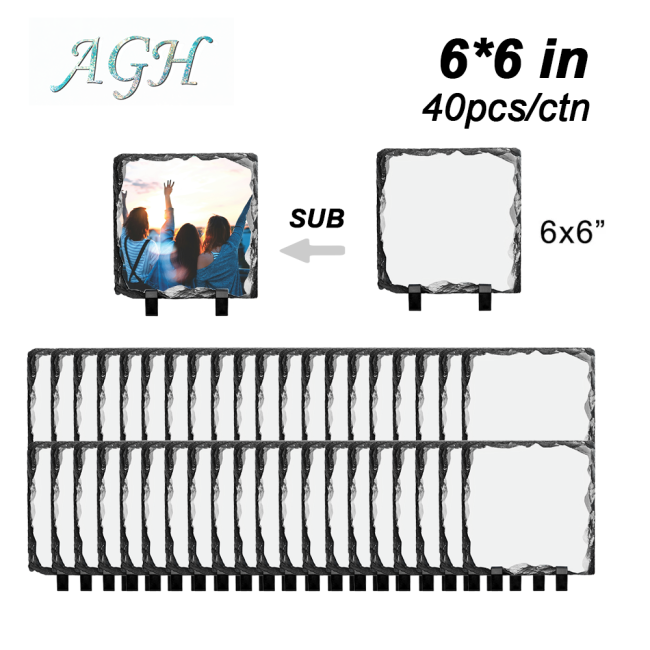 us warehouse sublimation rock slate 6x8, 6x6, 4x6 size