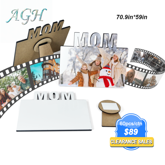 US warehouse MOM MDF sublimation Photo Frame 60pcs/carton, Mom's gift, DIY For Mom and Grandma