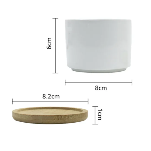 China Warehouse 10oz Sublimation Ceramic Flowerpot 25pcs/carton