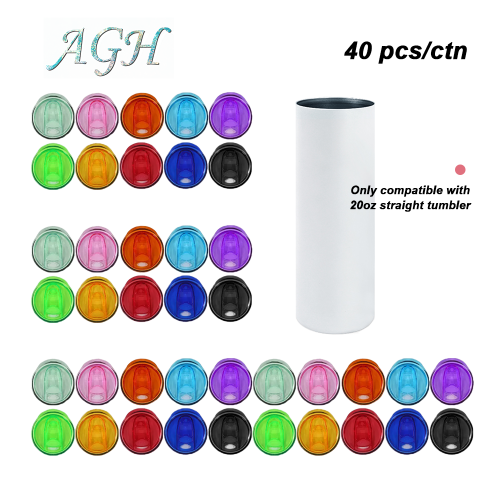 US warehouse 40pcs replace colorful plastic lids ONLY, lids been matching 20oz straight tumblers