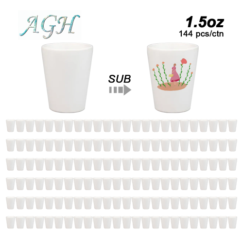 AGH US Warehouse Ceramic material sublimation 1.5oz shot glass
