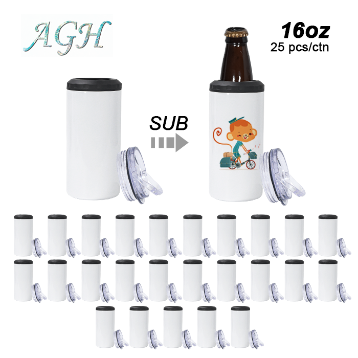 US Warehouse 16oz Sublimation 4 in 1 Can cooler