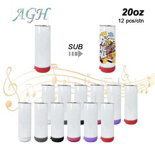 Small Pack 12pcs 20oz Sublimation Speaker Tumbler Mix Color