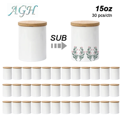 US Warehouse 36pcs/carton 11oz 15oz Ceramic Sublimation Candle Jar storage jar