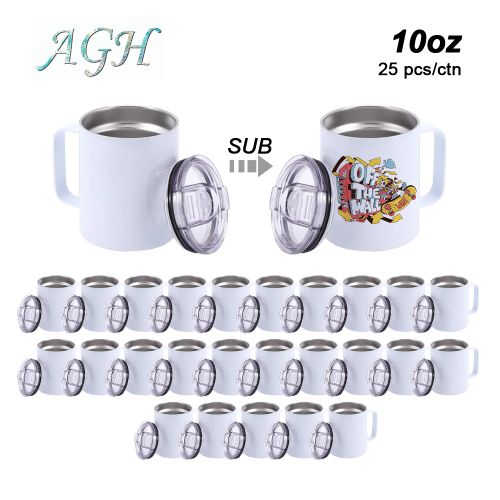 RTS US Warehouse 10oz sublimation coffee mugs with handle