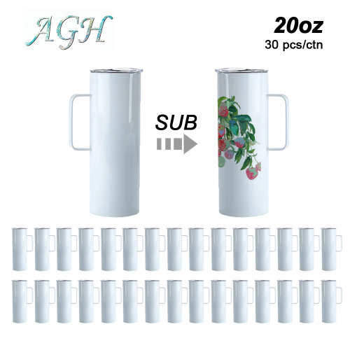 USA warehouse stock 20oz sublimation tumbler with handle