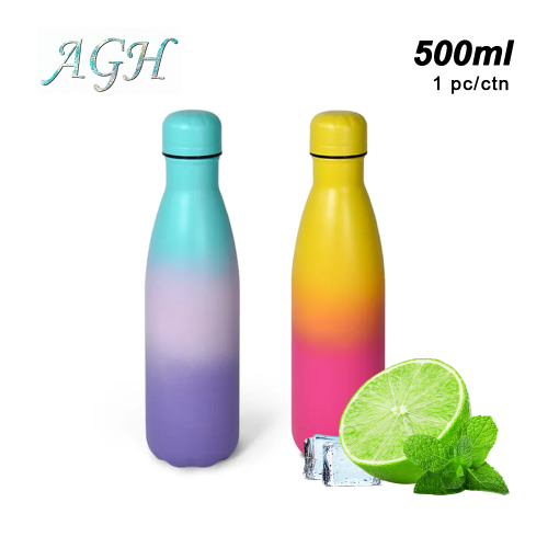 AGH 1pcs/ctn 500ml powder coating ombre cola-shape water bottle