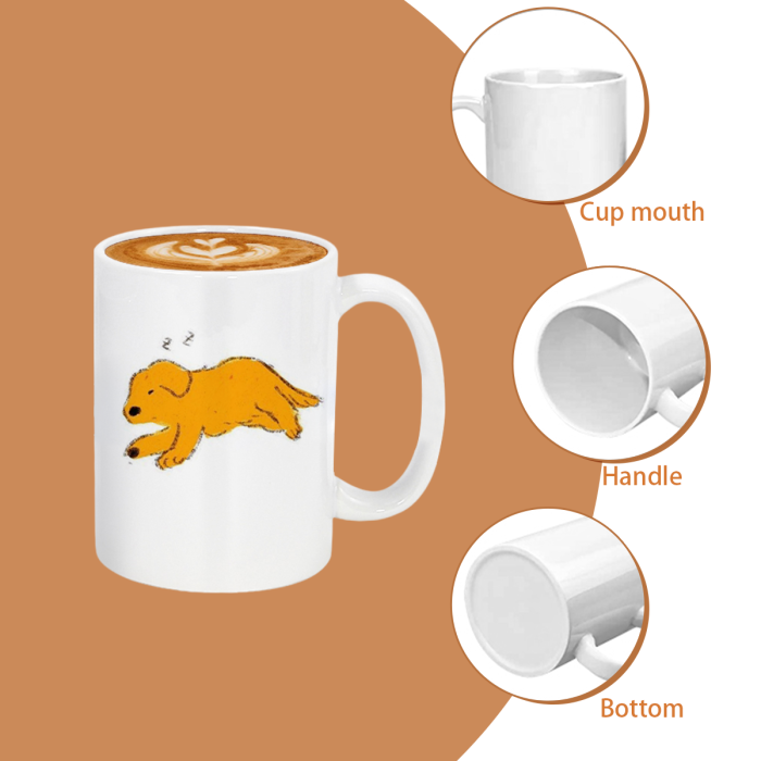 AGH US 12pcs/carton 15OZ sublimation ceramic coffee mug gift mug diy for Christmas Halloween  Valentine's