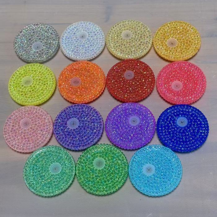 China Warehouse AGH 25pcs 20oz Snow Globe Glass Handle Tumbler with Color Lids and Diamond Studded Lids(Please contact me to confirm the color before placing your order)