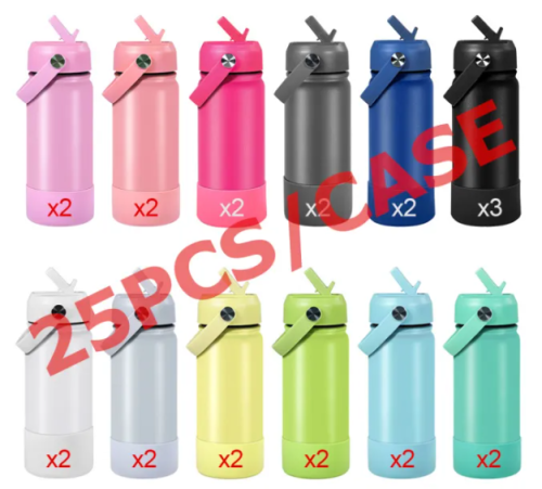 US Warehouse 18oz Powder Coated Sports Water Bottle with silicone bottom