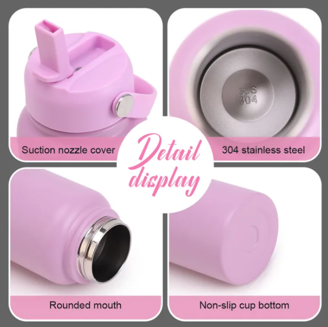 US Warehouse 18oz Powder Coated Sports Water Bottle with silicone bottom