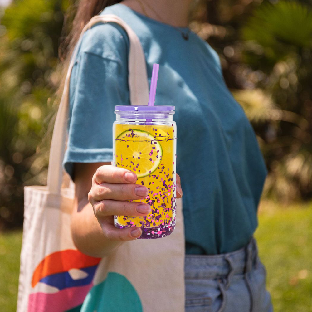 AGH US Mix Color 16oz snow globe Plastic Cups With Pre Drilled Hole And Plugs 15pcs/25pcs/case