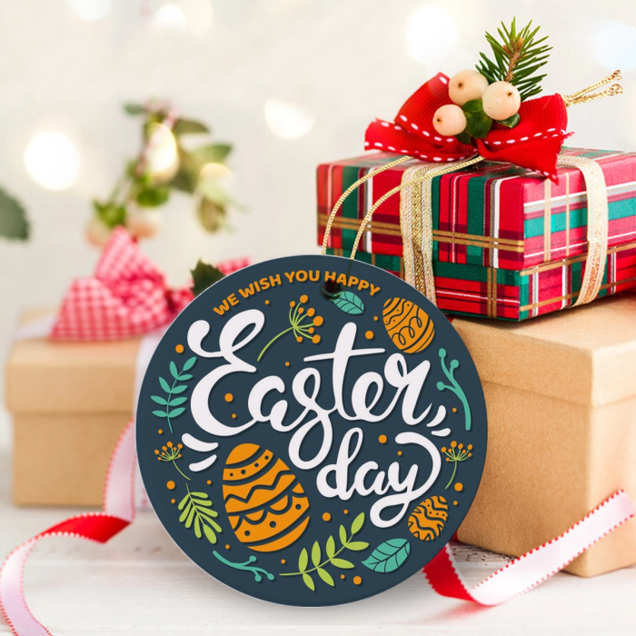 AGH US 25pcs sublimation blank ceramic ornaments 3 inches for Halloween& Christmas special exclusive decor for Christmas tree family party