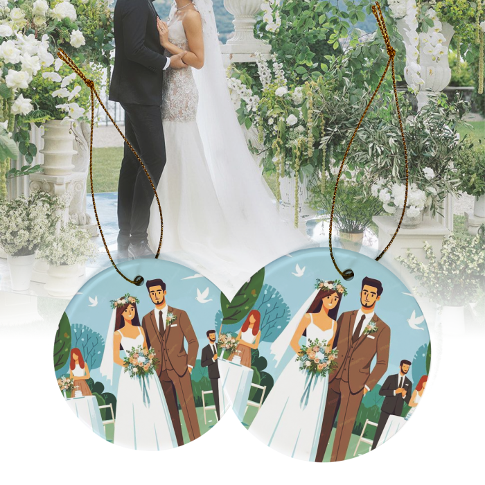 AGH US 25pcs sublimation blank ceramic ornaments 3 inches for Halloween& Christmas special exclusive decor for Christmas tree family party