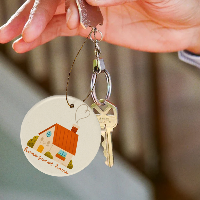 AGH US 25pcs sublimation blank ceramic ornaments 3 inches for Halloween& Christmas special exclusive decor for Christmas tree family party