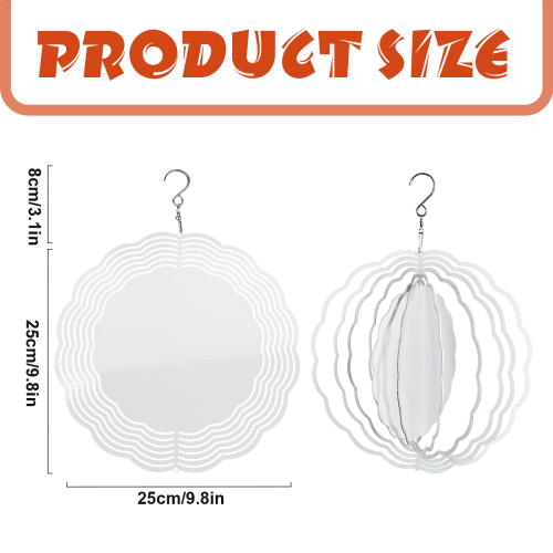 AGH US Halloween and Christmas sub wind spinner round shapes 10pcs for home decor