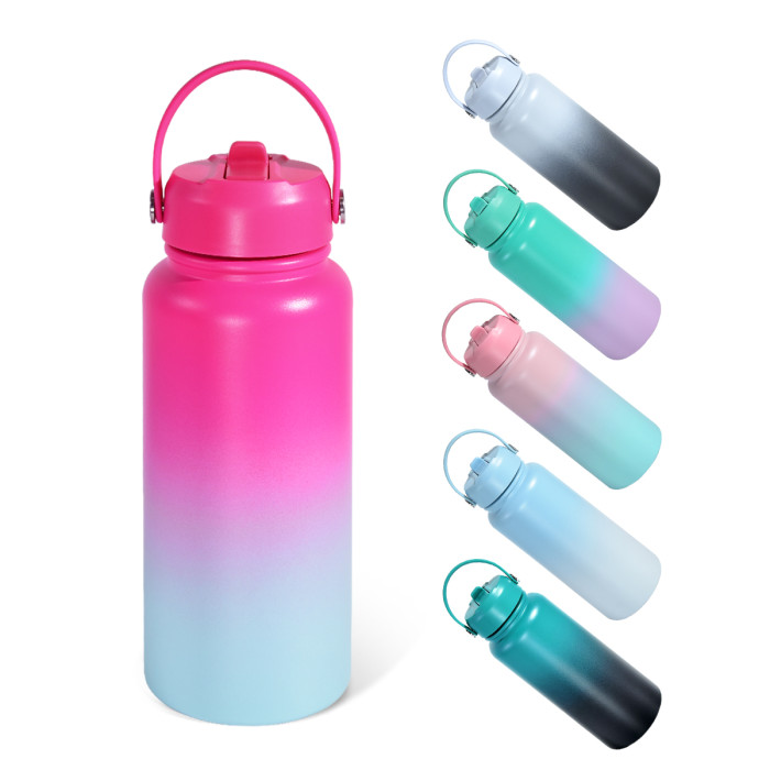 USA Stocked 32OZ Mixed Color Ombre Sports Tumbler for UV printing sicker DIY 12pcs/ctn