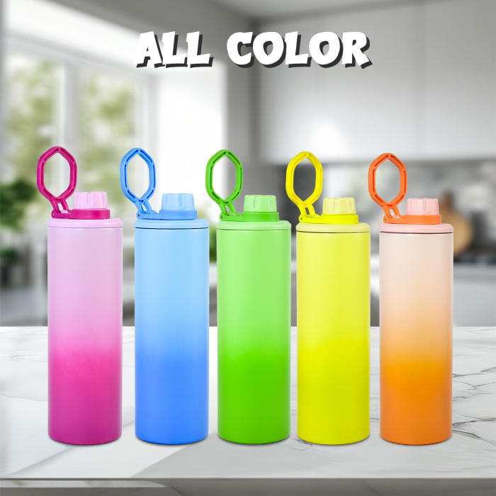 2026 New Collection 10pcs/ctn 20oz Ombre sublimation matte No pit straight tumbler with exclusive coloring sports handle lids for sublimation UV printing