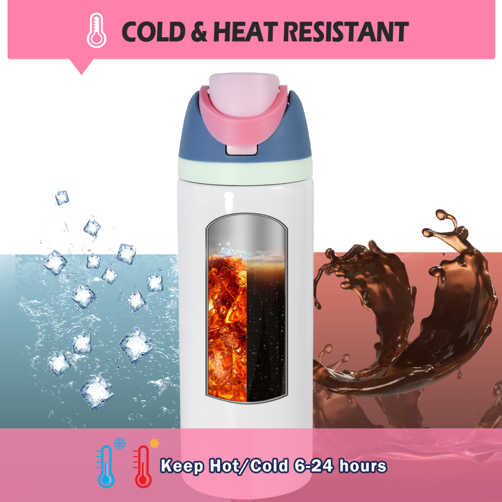 AGH New Collection 24 OZ Sublimation straight sports tumbler mixed color handle lids 10pcs