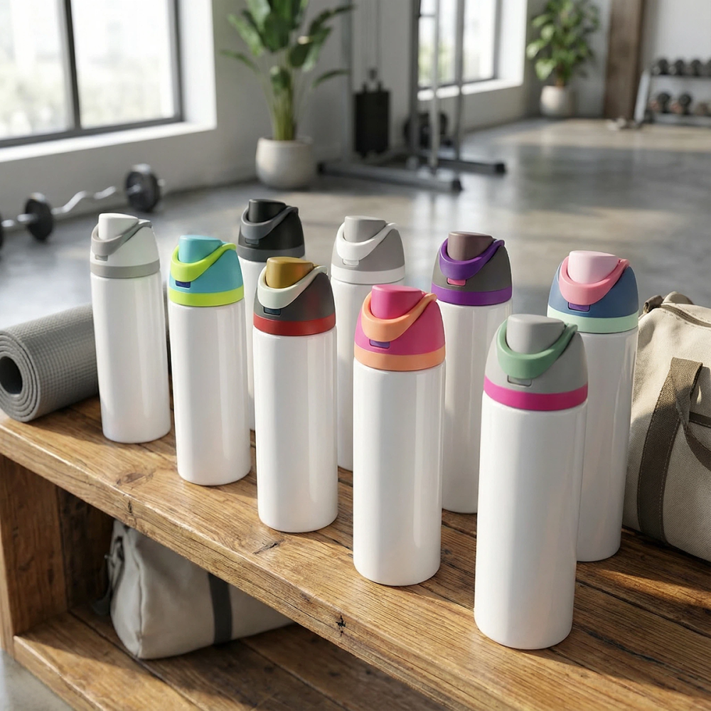 AGH New Collection 24 OZ Sublimation straight sports tumbler mixed color handle lids 10pcs