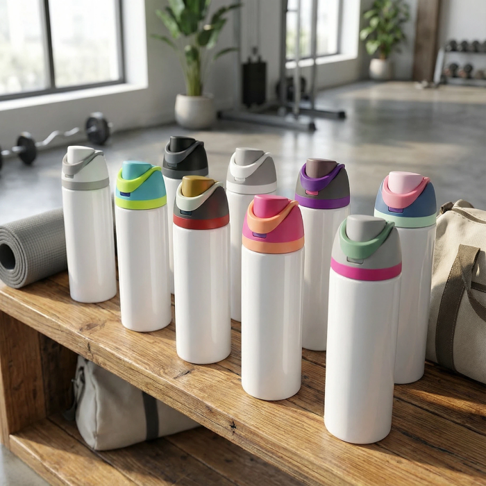 AGH New Collection 24 OZ Sublimation straight sports tumbler mixed color handle lids 10pcs