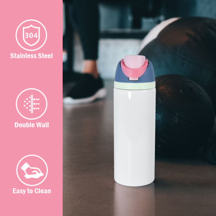 AGH New Collection 24 OZ Sublimation straight sports tumbler mixed color handle lids 10pcs