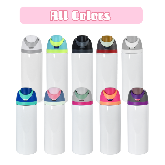 AGH New Collection 24 OZ Sublimation straight sports tumbler mixed color handle lids 10pcs