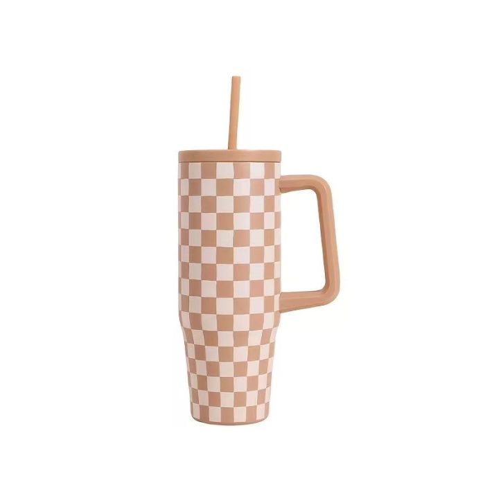 US Warehouse 1-pack cute big capacity 30oz stainless steel tumbler with handle