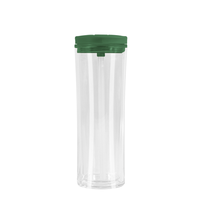 AGH 10pcs 20 OZ Snow Globe double wall plastic tumbler With Pre Drilled Hole And Plugs and flip straw lids for glitter DIY,  Reusable Drinkware Portable Cup