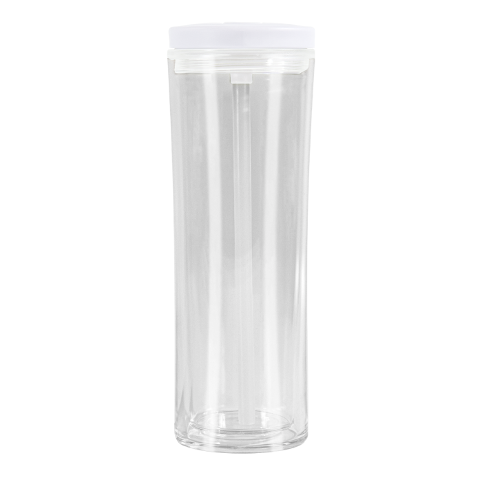 AGH 10pcs 20 OZ Snow Globe double wall plastic tumbler With Pre Drilled Hole And Plugs and flip straw lids for glitter DIY,  Reusable Drinkware Portable Cup