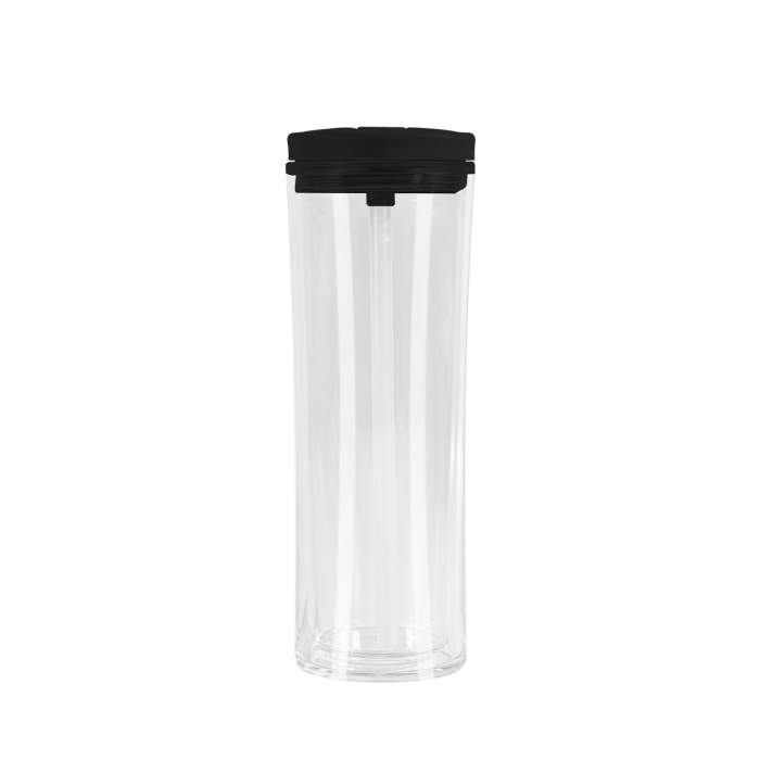 AGH 10pcs 20 OZ Snow Globe double wall plastic tumbler With Pre Drilled Hole And Plugs and flip straw lids for glitter DIY,  Reusable Drinkware Portable Cup