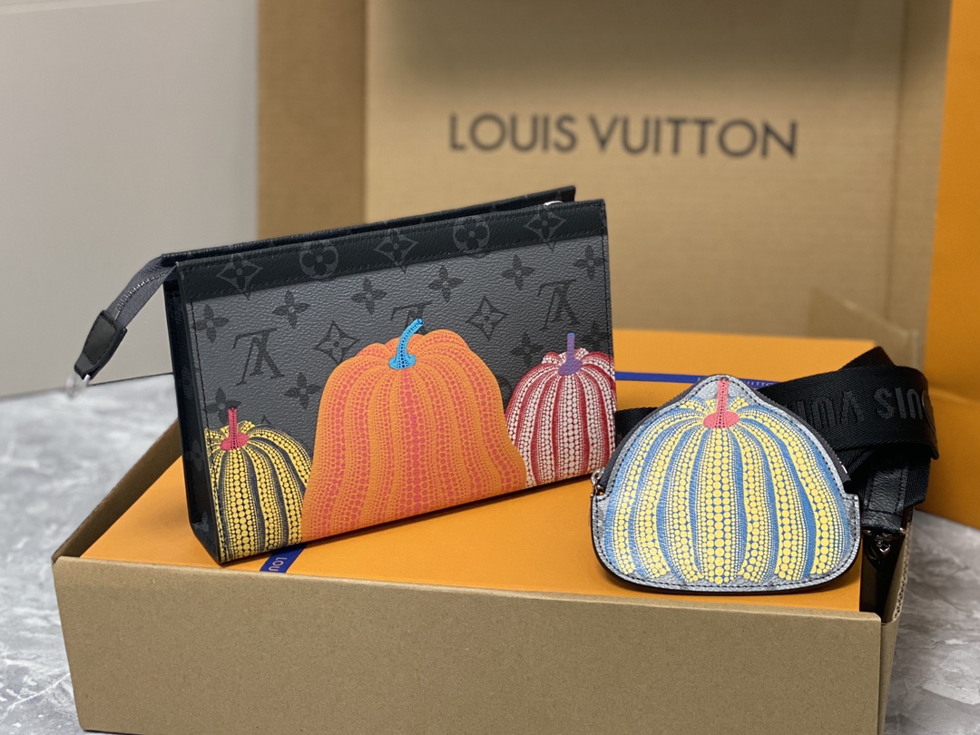 Louis Vuitton LV x YK Gaston Wearable Wallet Pumpkin Print in