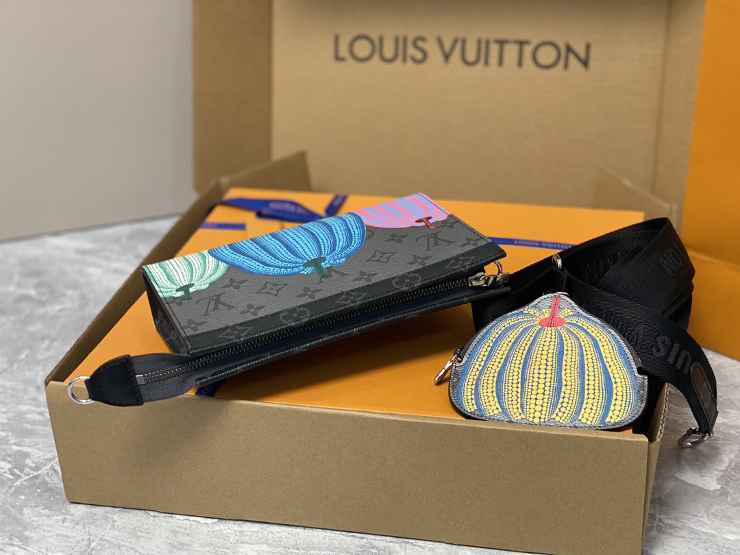 Louis Vuitton LV x YK Gaston Wearable Wallet Pumpkin Print in