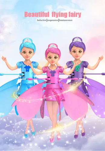 Creative Princess Fairy Toys Dancers Doll Electric Flying Toys Mini Hand Suspension Toys RC Helicopter Children Christmas Gifts