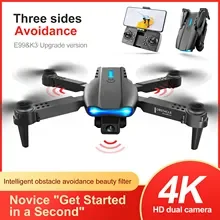 KBDFA E99 Pro Drone 4K HD Dual Camera Foldable Quadcopter Aerial Photography RC Helicopters Professional WIFI FPV Mini Dron Toys