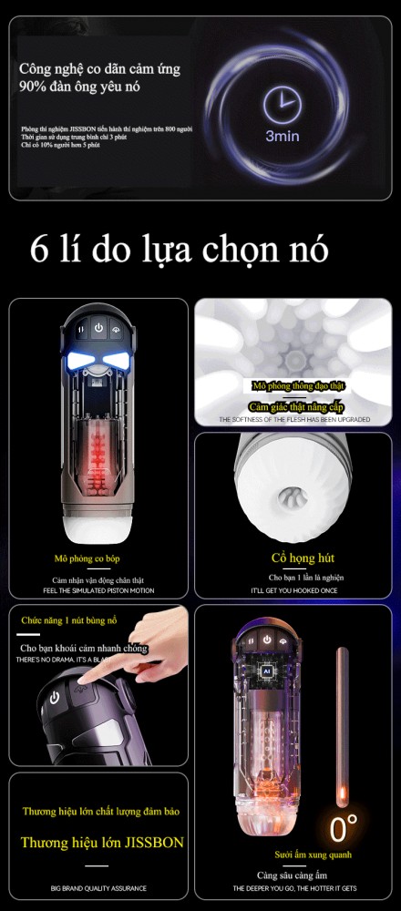 【Hàng nhập khẩu từ Nhật Bản / Đồ chơi dành cho nam bán chạy số 1 Nhật Bản】Đồ chơi sextoy người lớn / Nữ diễn viên AV phát tiếng trêu ghẹo / độ sâu 18 cm / Hút, co bóp hoàn toàn tự động / Chân thực đến 99% / Có thể điều chỉnh 10 tốc độ rung / Chức năng nhiệt độ không đổi 42°C / Cho bạn trải nghiệm cảm giác chân thật nhất【Thanh toán khi nhận hàng / Miễn phí vận chuyển / Bảo mật khi gửi hàng】