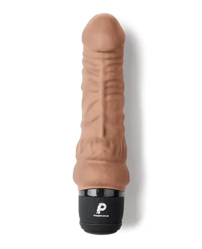 POWERCOCK 6” DILDO RUNG THỰC TẾ – Dương vật giả rung thực tế – Màu be Mocha