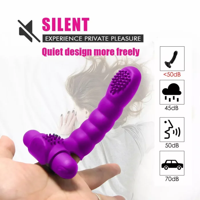 Ngón tay điện máy rung điểm G âm vật máy mát xa kích thích đồ chơi tình dục cho nữ có thể sạc