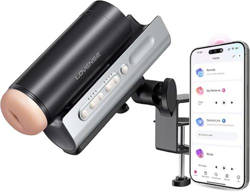 Máy thủ dâm nam tự động Lovense Solace Pro, Máy quan hệ tình dục bằng miệng lực đẩy điều khiển từ xa bằng ứng dụng với trải nghiệm AI/VR phong phú, Đồ chơi tình dục thủ dâm nam có thể điều chỉnh để tạo khoái cảm cho nam giới