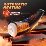 Đồ chơi tình dục nam Máy thủ dâm nam - Đồ chơi người lớn được điều khiển bằng APP Máy bơm dương vật thủ dâm nam với 9 hút mút và 9 rung,Đường vân 3D làm nóng tình dục bằng miệng Đồ chơi tình dục nam, Âm đạo bỏ túi màn hình LCD , thích hợp dùng cho nam giới