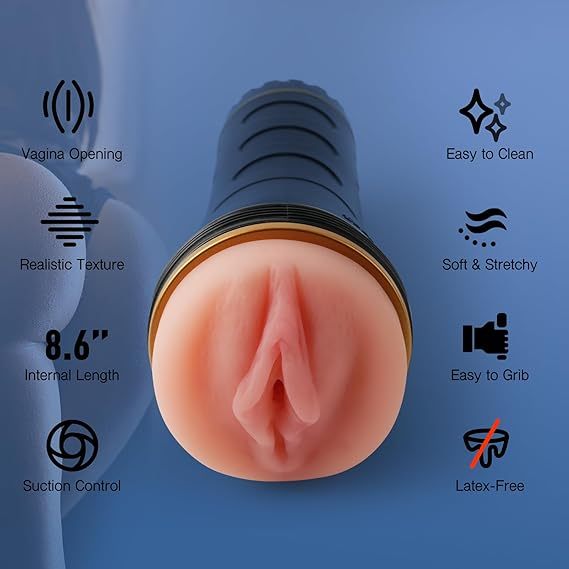 Cốc thủ dâm cho nam giới  đồ chơi tình dục người lớn đường vân như thật âm đạo bỏ túi thiết bị thủ dâm cho nam giới