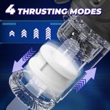 Đồ chơi tình dục thủ dâm nam tự động - Đồ chơi tình dục nam độc đáo với 4 chế độ lực đẩy và xoay, 4 tốc độ, máy thủ dâm nam có tay cầm và màn hình kỹ thuật số và chức năng chụp một chạm