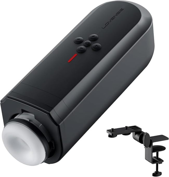 Đồ chơi thủ dâm nam tự động LOVENSE Solace, Cốc thủ dâm điện rảnh tay có giá đỡ để bàn có thể điều chỉnh 3D Âm hộ bỏ túi thực tế Đồ chơi tình dục người lớn