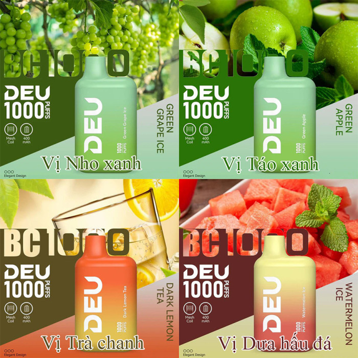 【Nhập khẩu nước Đức / DEU BC  10000】Thuốc lá điện tử dùng một lần DEU BC  10000 hơi （Số lần hút thuốc : Lên tới 10.000 hơi）【Phát hàng bảo mật / Thanh toán khi nhận hàng / Miễn phí ship toàn quốc】